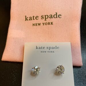 Kate Spade Brilliant Statements Trio Prong Studs NWT